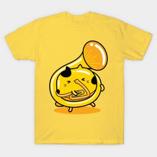 yellow cat trumpeter profession T-Shirt